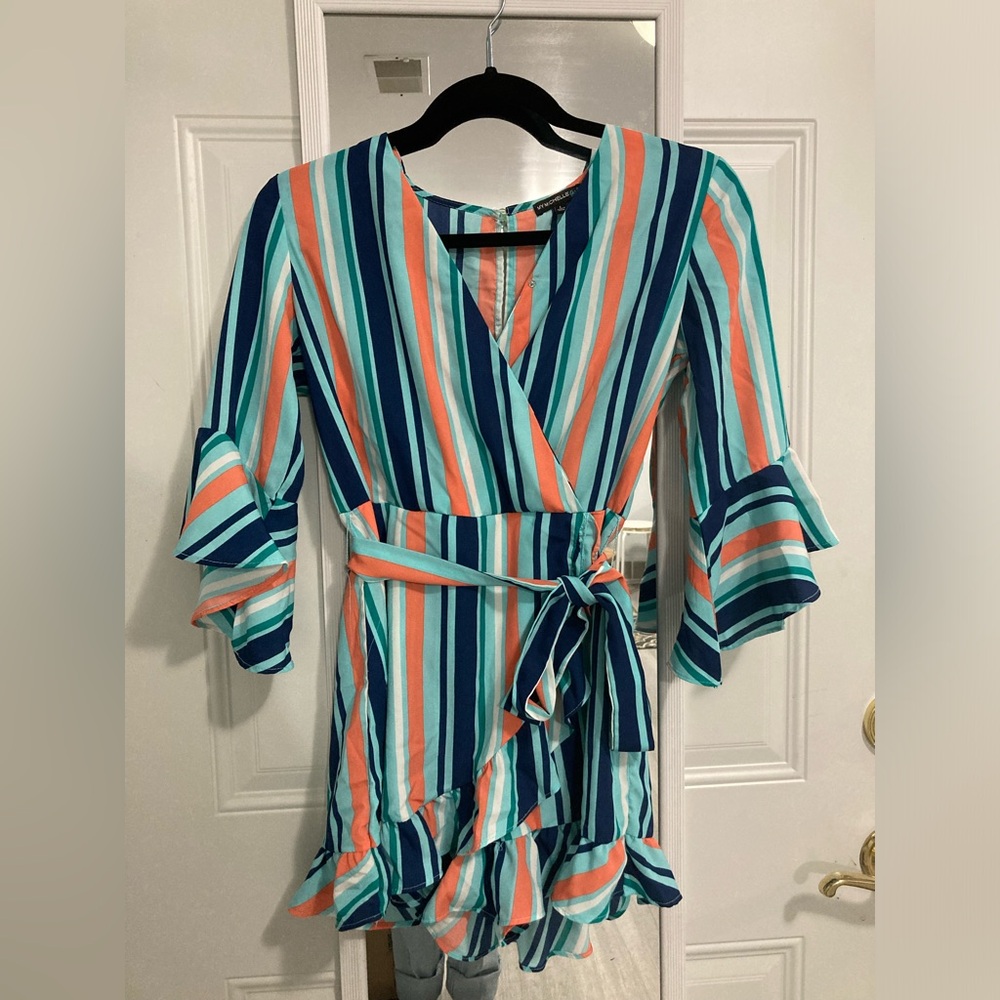 My Michelle Striped Romper